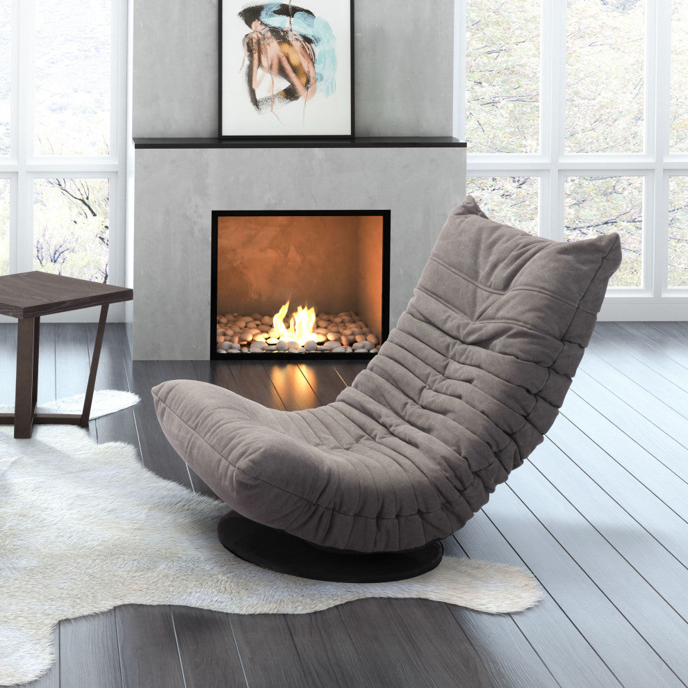 Down Low Swivel Chair Gray