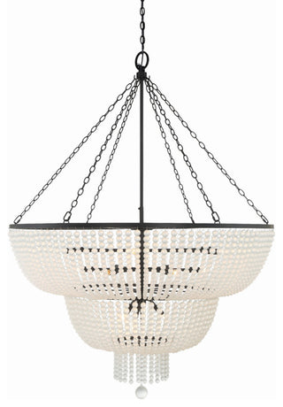 Crystorama Lighting Group 614 Rylee 15 Light 49"W Beaded - Matte Black