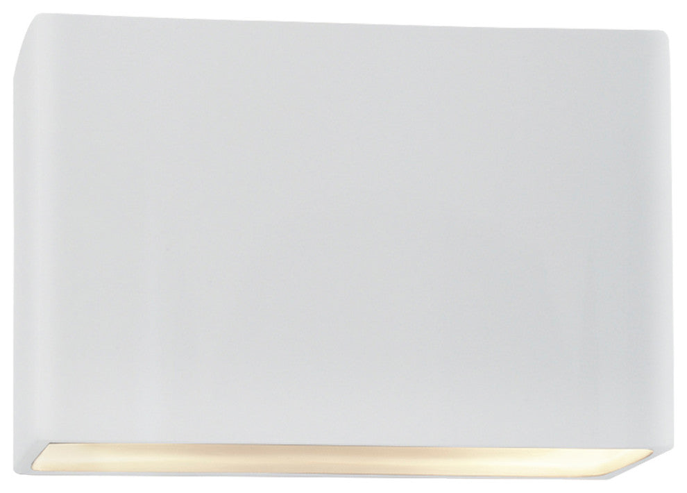 Ambiance ADA Outdoor Ceramic Rectangle Wall, Gloss White/Gloss White, LED