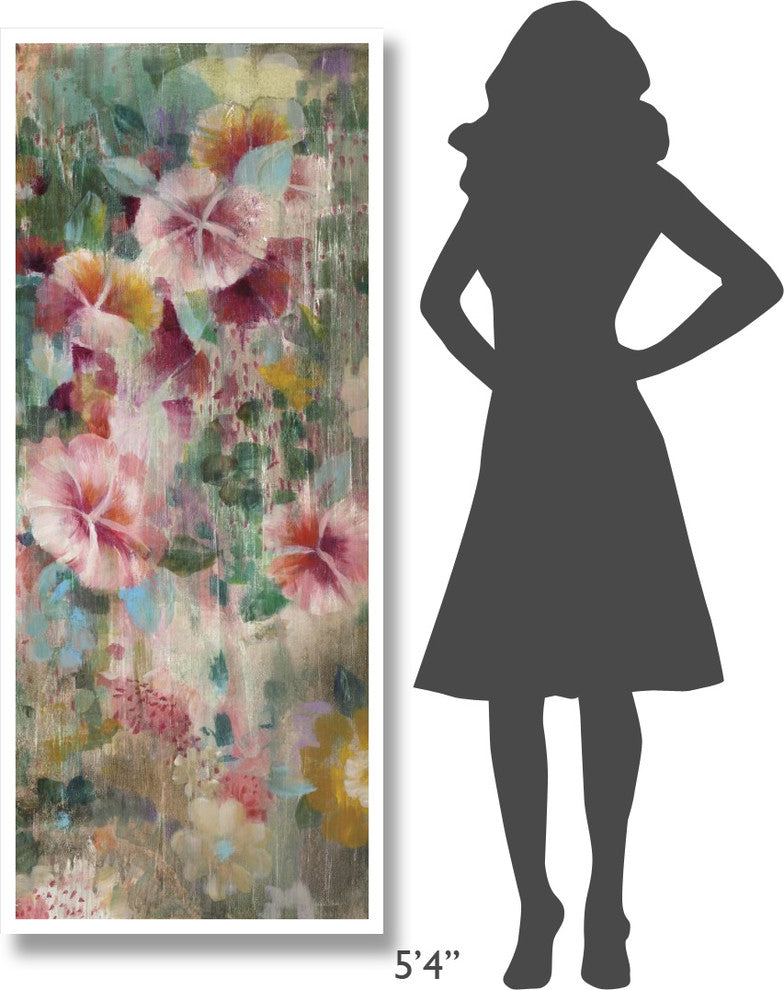 "Flower Shower III" Digital Paper Print by Danhui Nai, 26"x62"