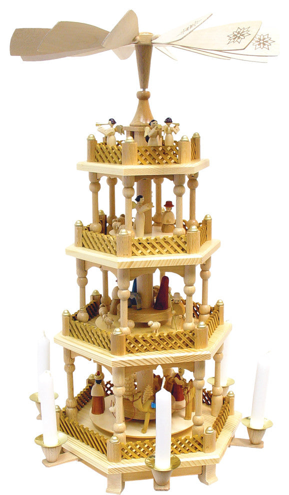 Richard Glaesser Nativity Scene Pyramid With 4 Tiers