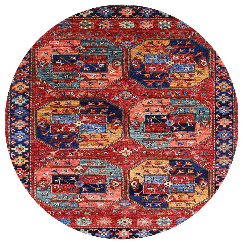 Ahgly Company Indoor Round Mid-Century Modern Area Rugs, 3' Round
