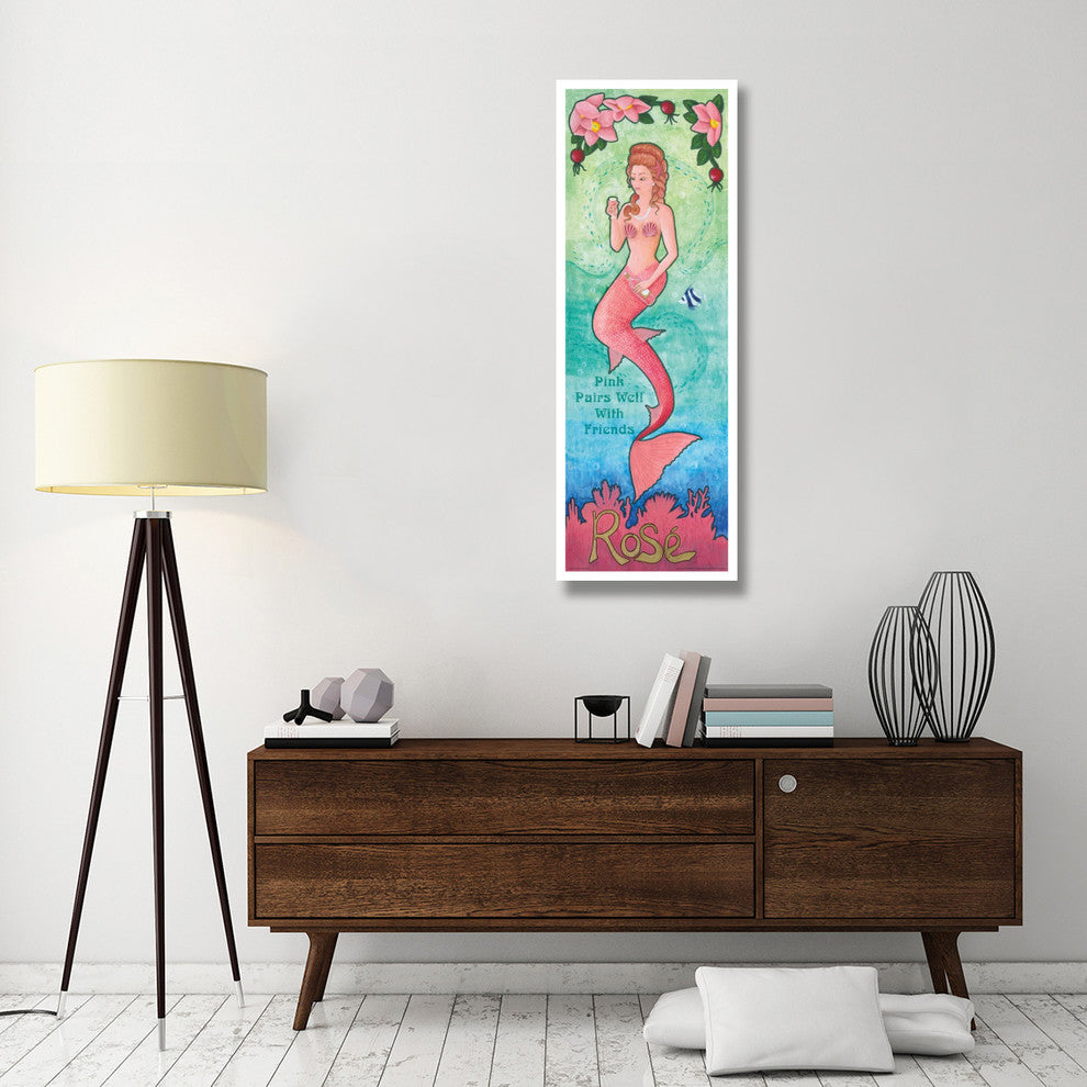 "Nouveau Mermaid Rose v2" Digital Paper Print by Elyse DeNeige, 20"x56"
