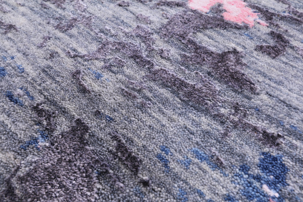 8' 0" X 10' 2" Wool & Silk Modern Handmade Rug - Q15804