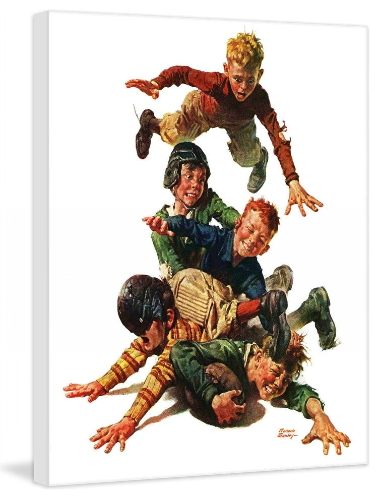 "Tackle" Painting Print on Canvas by Frederic Stanley