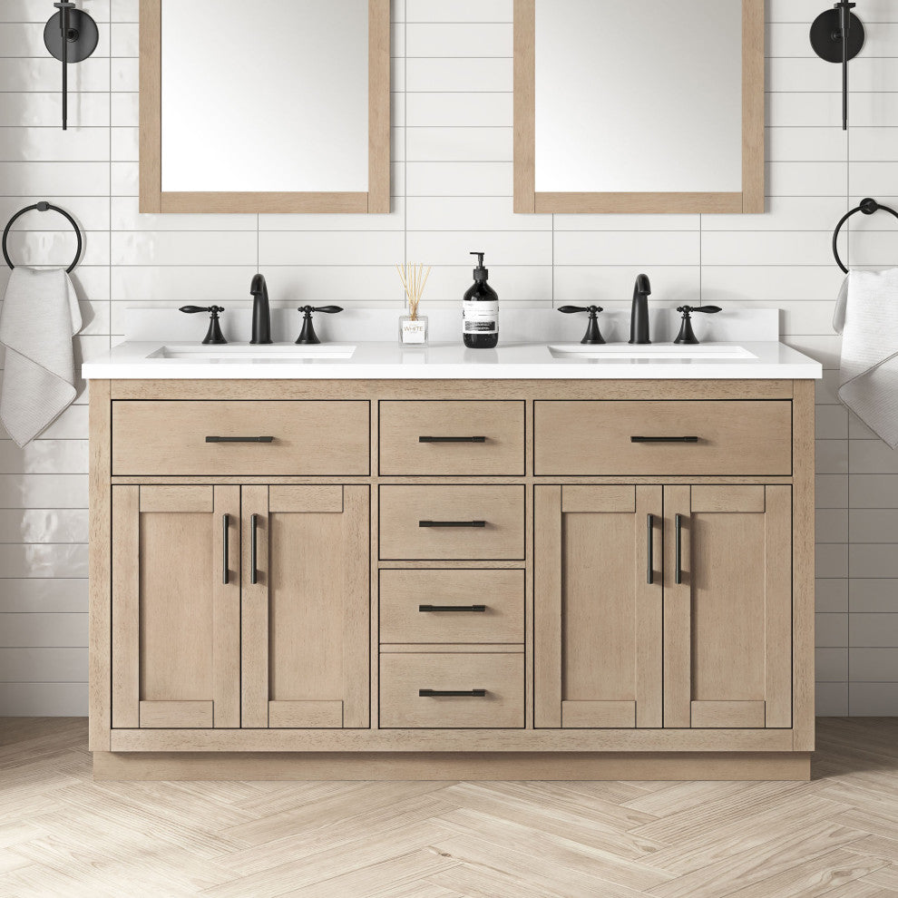 OVE Decors Bailey Vanity, Sahara Birch, 72"