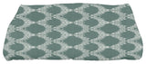 Mudcloth,Geometric Print Bath Towel,Green, 28 x 58"