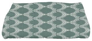 Mudcloth,Geometric Print Bath Towel,Green, 28 x 58"