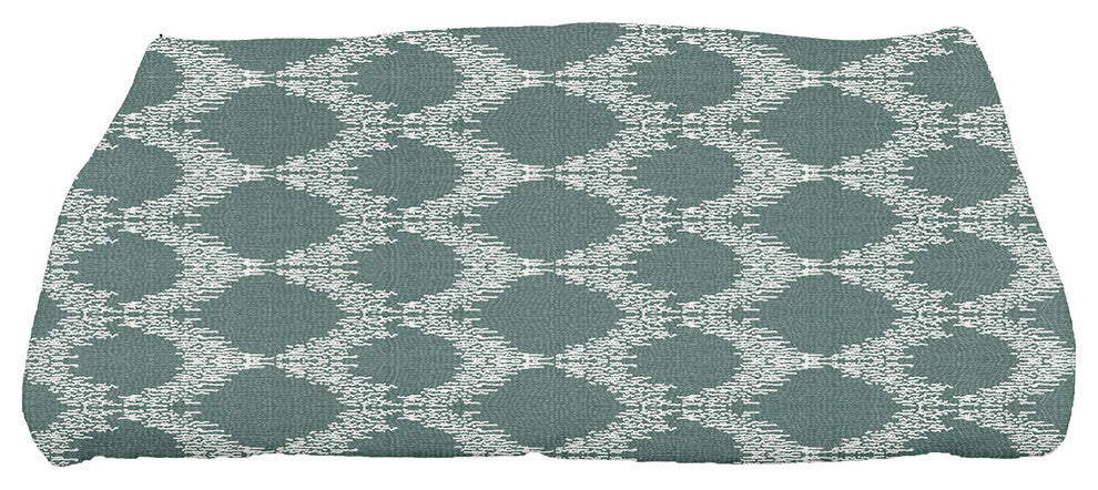 Mudcloth,Geometric Print Bath Towel,Green, 28 x 58"