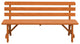 Traditional Cedar Backed Bench, Cedar Stain, 6 Foot