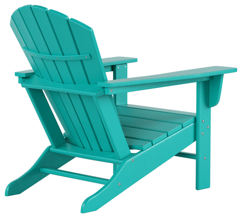 WestinTrends 2PC Outdoor Patio Adirondack Chair Set, Fire Pit Chairs, Turquoise