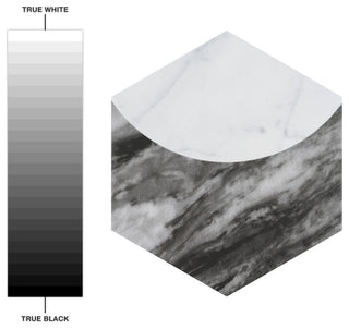 Classico Bardiglio Hex Moon Carrara Porcelain Floor and Wall Tile