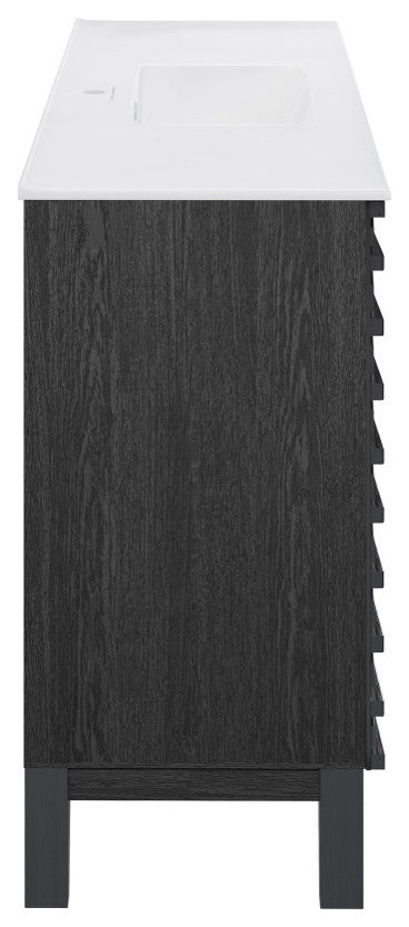 Cascade 48" Bathroom Vanity, Black