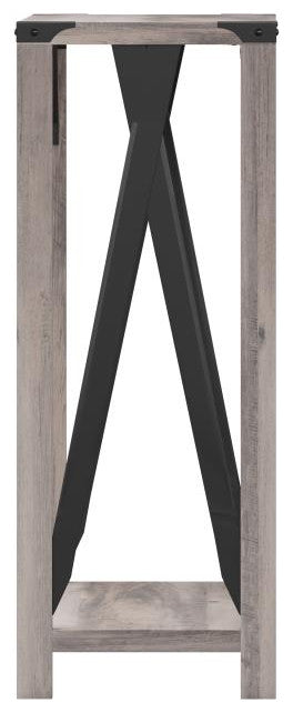 Wyatt Modern Farmhouse Wooden 2 Tier Console Table, Gray Wash
