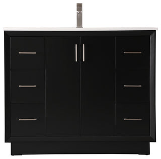 42" SIngle Bathroom Vanity, Black