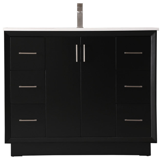 42" SIngle Bathroom Vanity, Black