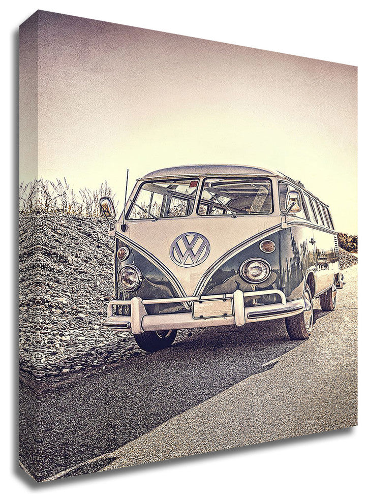 Surfers Vintage VW Bus by Edward M. Fielding, Print on Canvas, Ready to Hang