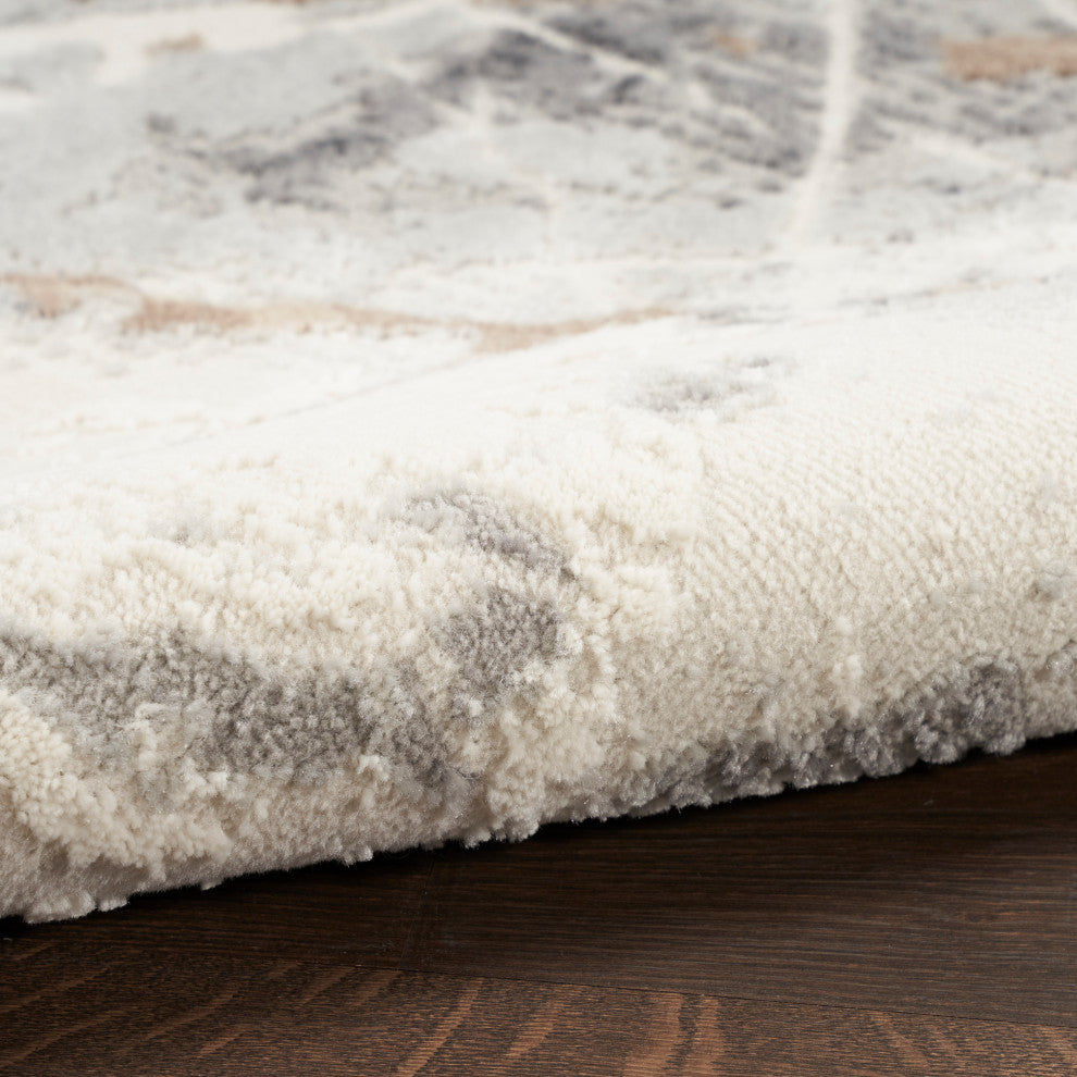 Nourison Elation 2' x 3' Ivory Grey Modern Indoor Area Rug