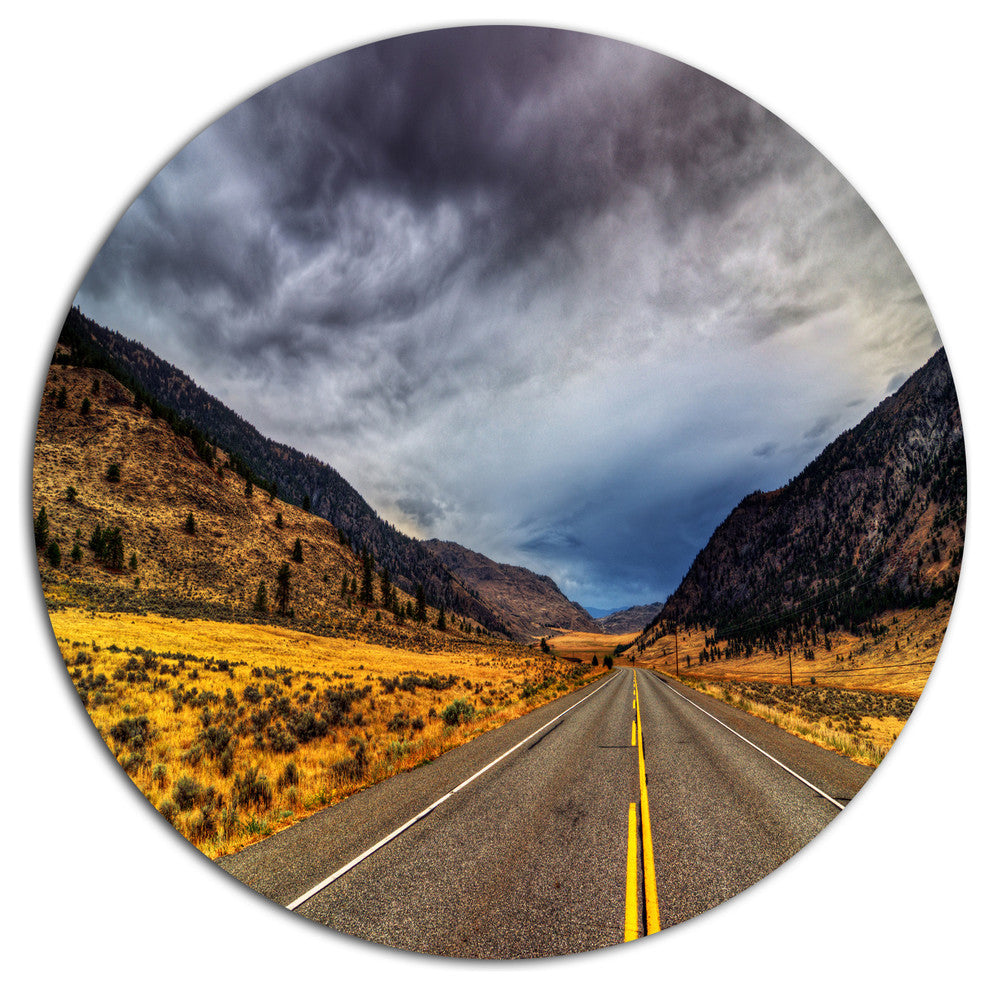Mountain Desert Highway British Columbia, Landscape Disc Artwork, 11"