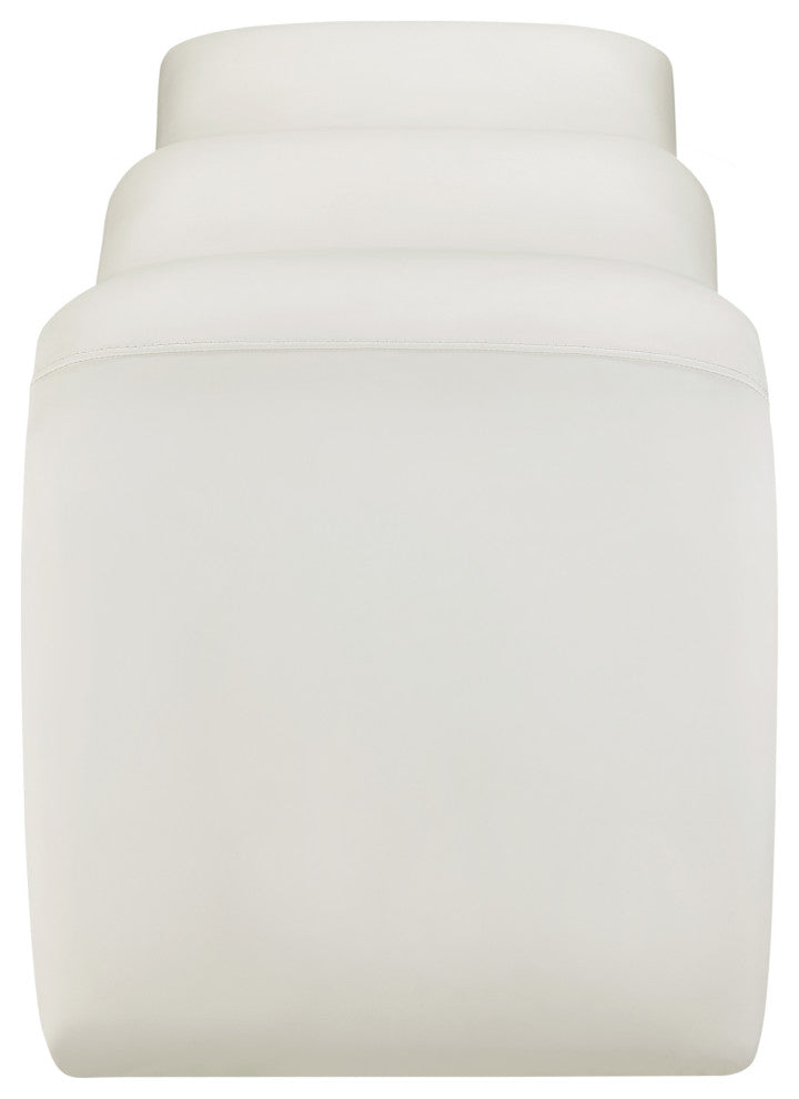 Willow Upholstered Bench, Cream, Vegan Leather