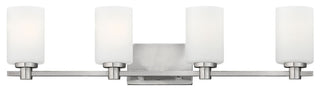 Karlie Bath 4-Light, Brushed Nickel With Etched Opal Glass