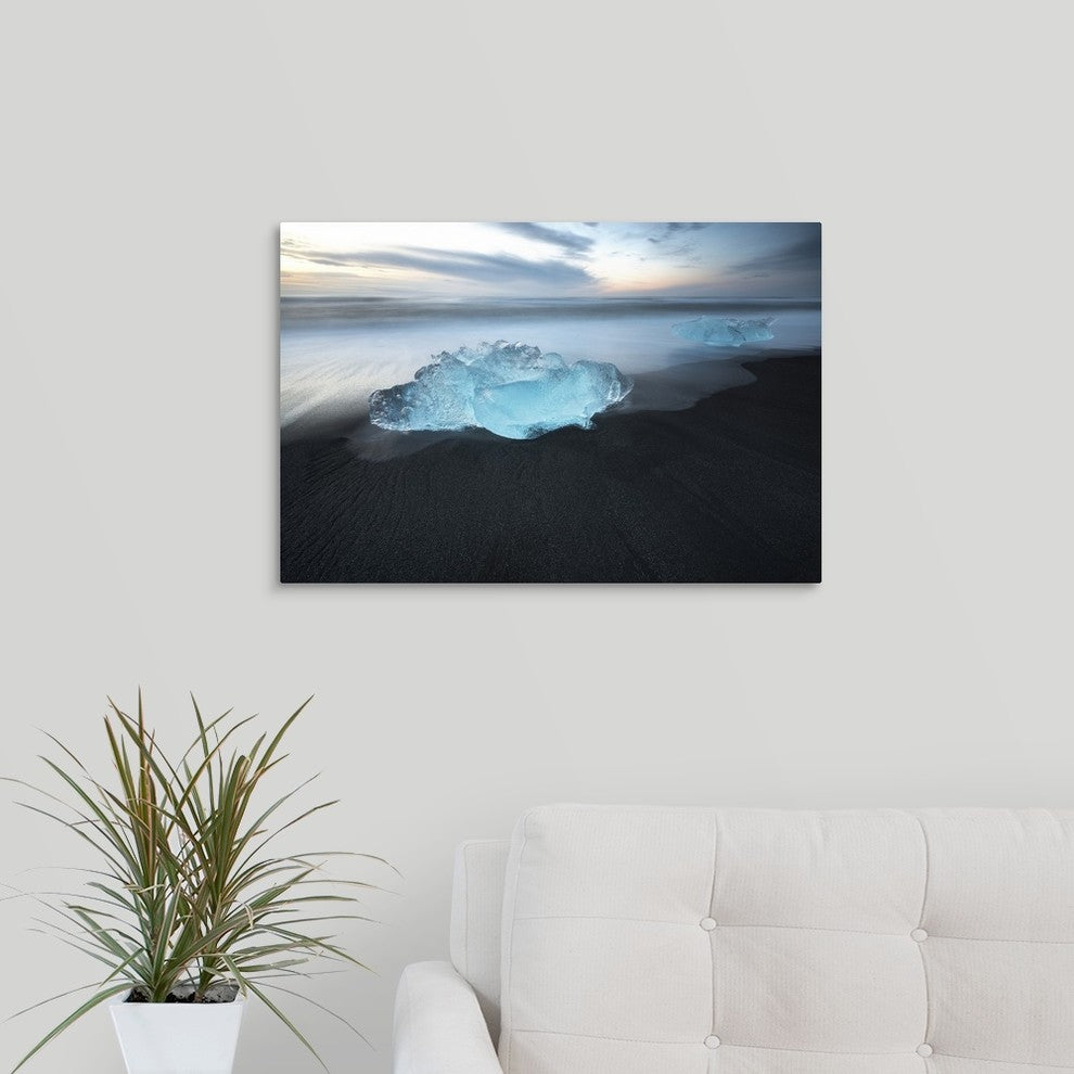 "Jokulsarlon Ice" Wrapped Canvas Art Print, 24"x16"x1.5"