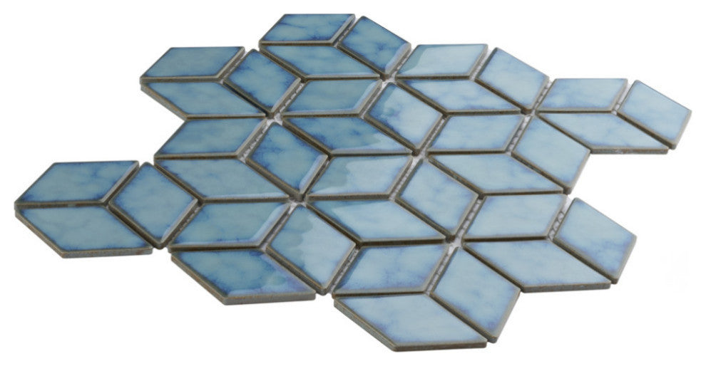 Hudson Rhombus Marine Porcelain Floor and Wall Tile