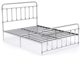 Garland Full Bed Frame, 6 Metal Legs, Bed Frame, Powder Coating Silver