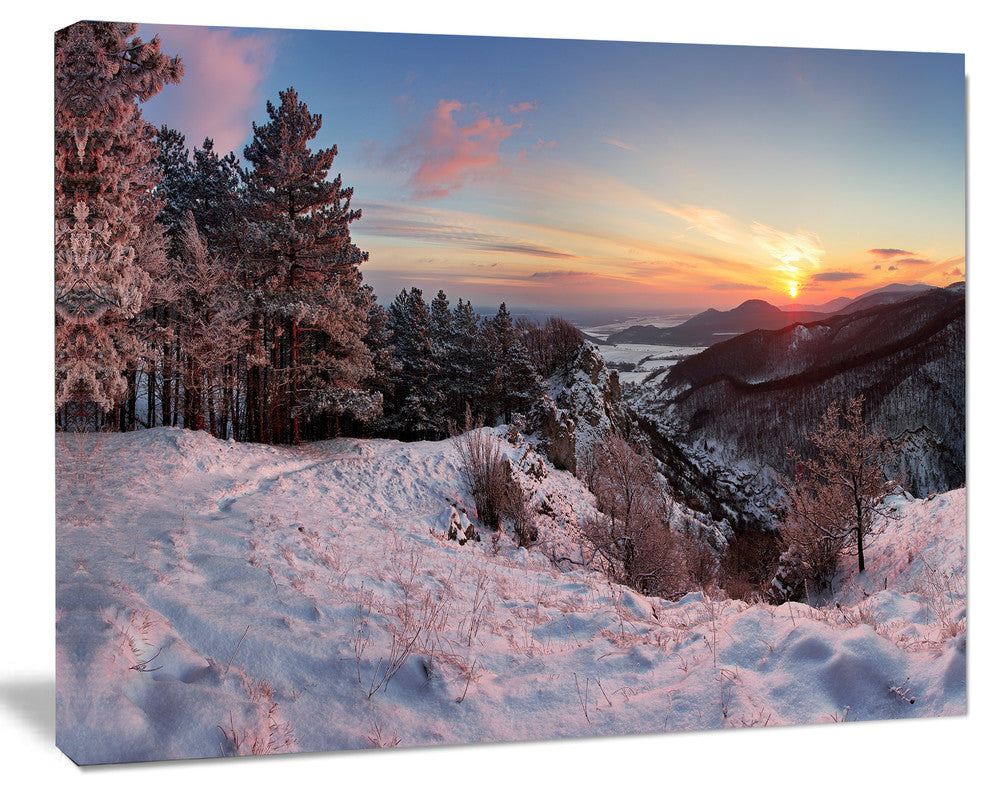 Slovakia Panorama at Winter, Landscape Canvas Art Print, 40"x30"