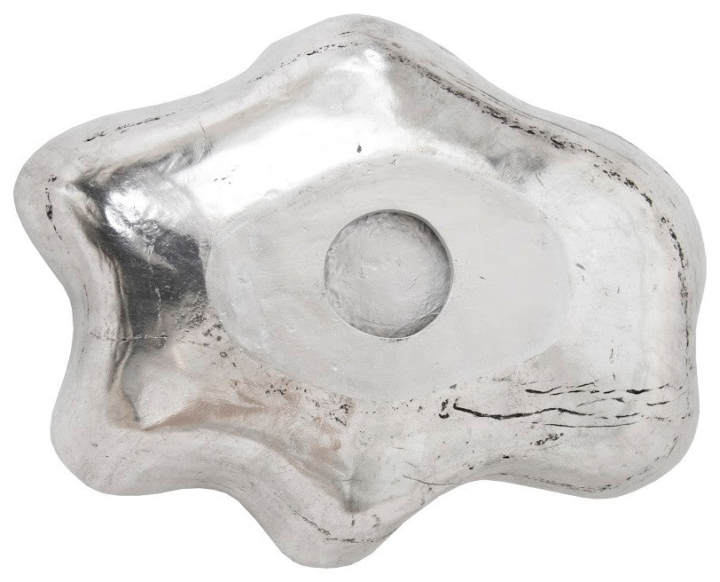 Cast Onyx Wall Bowl, Silver, Small