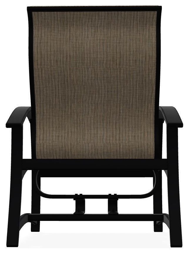 Belle Isle Sling Outdoor Hidden Motion Lounge Chair, Kora/Black