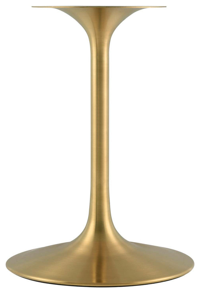 Lippa 36" Round Dining Table, Gold White