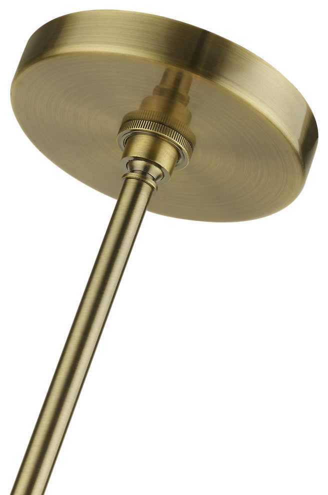 Uptown 6 Light Antique Brass Pendant Chandelier
