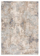 8"x11" Beige and Ivory Abstract Area Rug