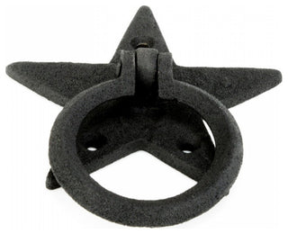 Cabinet Drawer Ring Pull Black Iron Southern Star Hardware Included Pack of 6