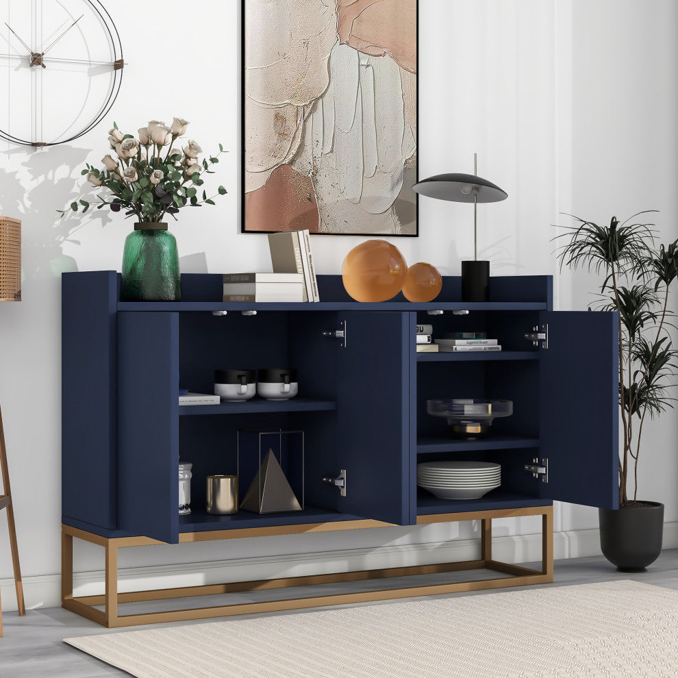 TATEUS 47" Modern Sideboard Buffet Cabinet For Dining Room Kitchen, Navy