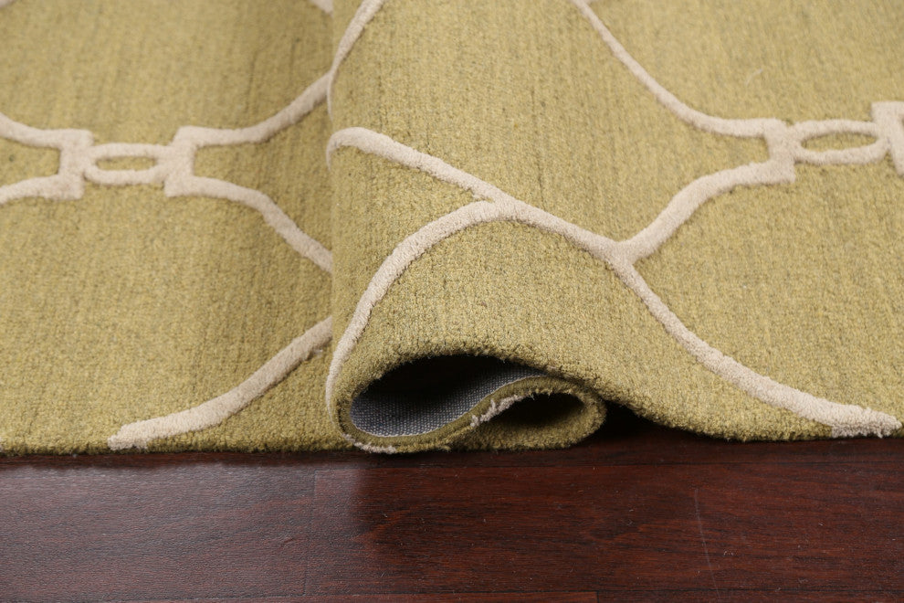 Trellis Oriental Area Rug Hand-tufted Contemporary Wool Carpet 5x8