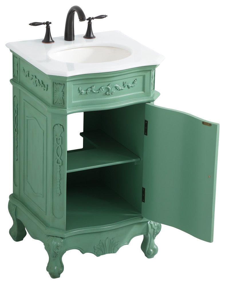 Bathroom Vanity, Vintage Mint, 21", Single Sink