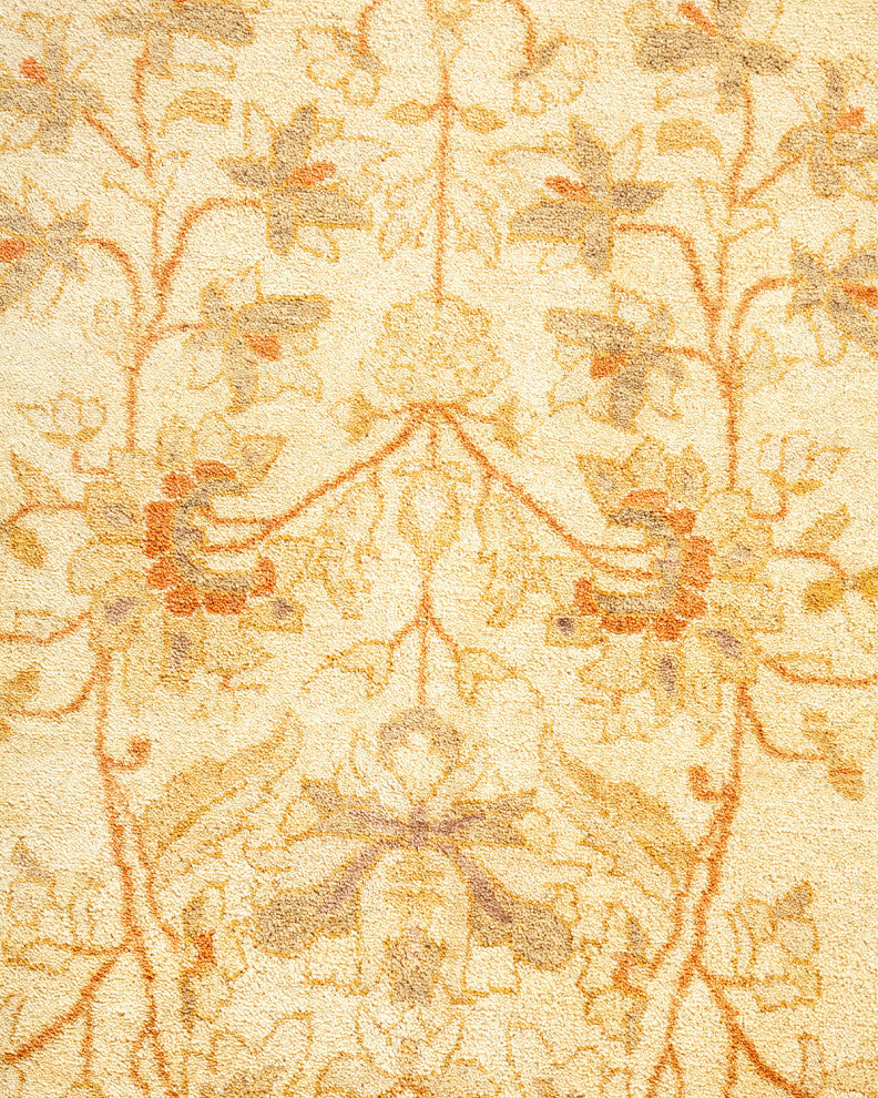 Hannah, One-of-a-Kind Hand-Knotted Area Rug, Ivory, 8' 1"x10' 4"