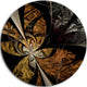 Symmetrical Brown Fractal Flower, Floral Disc Metal Wall Art, 23"