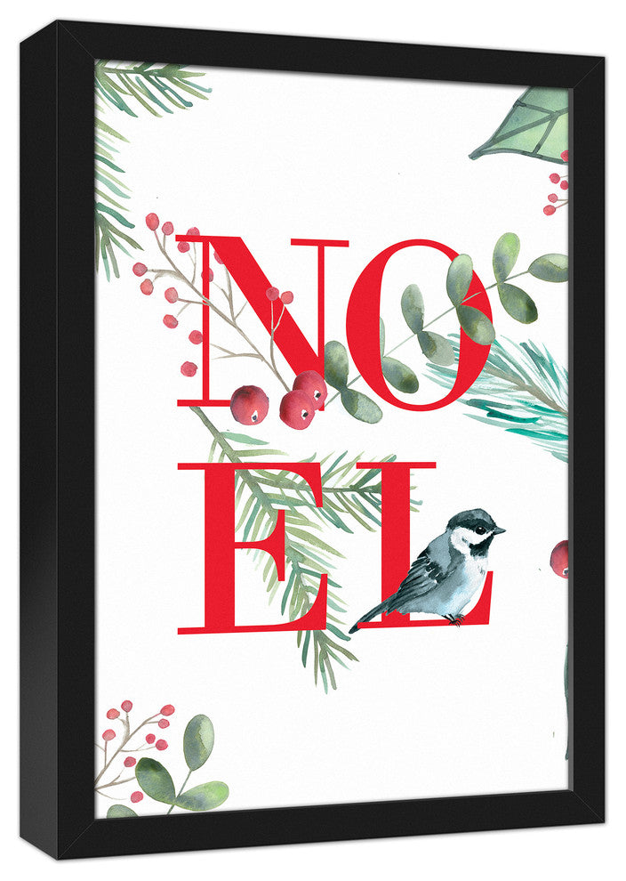 Christmas Noel 12x18 Black Framed Canvas