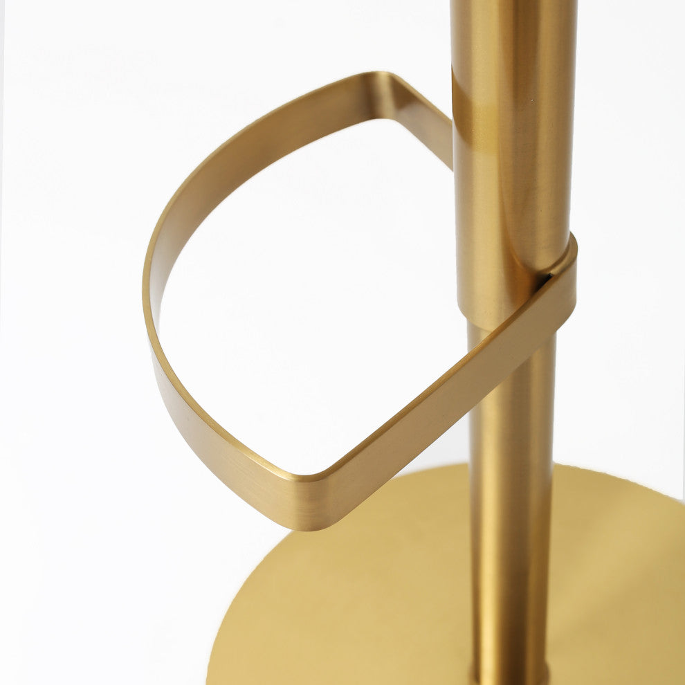 Primrose Cream Textured Performance Fabric Adjustable Stool