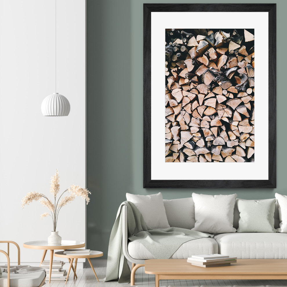 "Logs" Matted and Framed, 52" x 36"