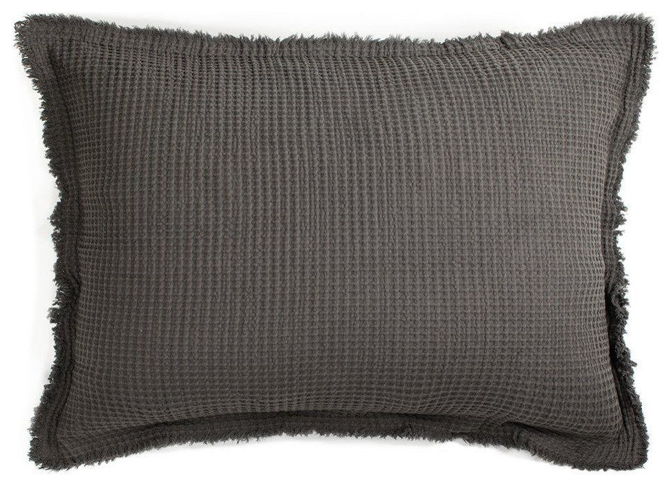 Tipton Matelasse Sham, Charcoal Standard