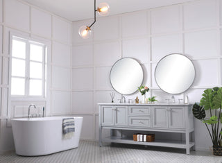 Home Living 72" Double Sink Bathroom Vanity Set, Gray