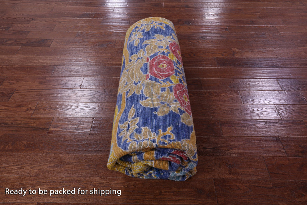 10' Square William Morris Hand-Knotted Wool Rug - Q14969