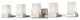 Peak Collection 5 Light Vanity in Brushed Nickel Finish