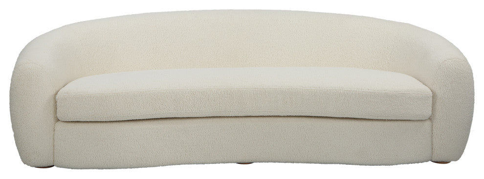 Uttermost Capra Art Deco White Sofa