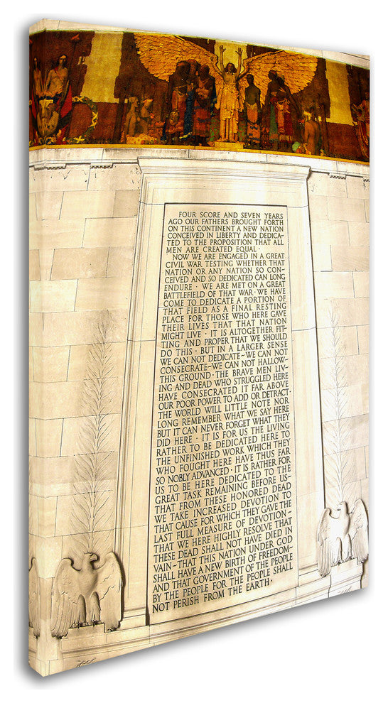 CATeyes 'Gettysburg Address Lincoln Memorial' Canvas Art, 22x32