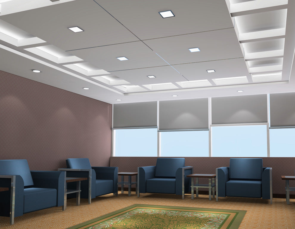 DLE6 Series 6" Square Downlight, Nickel, 4000k